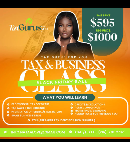 Tax And Business Virtual Tax  Class